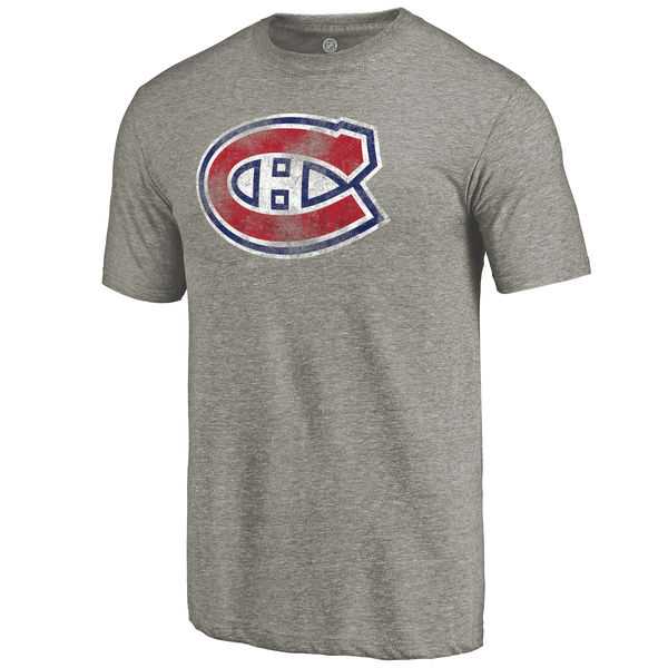 Men's Montreal Canadiens Distressed Team Logo Tri Blend T-Shirt Ash FengYun,We sell and wholesale Men's Montreal Canadiens Distressed Team Logo Tri Blend T-Shirt Ash FengYun on line form chian!